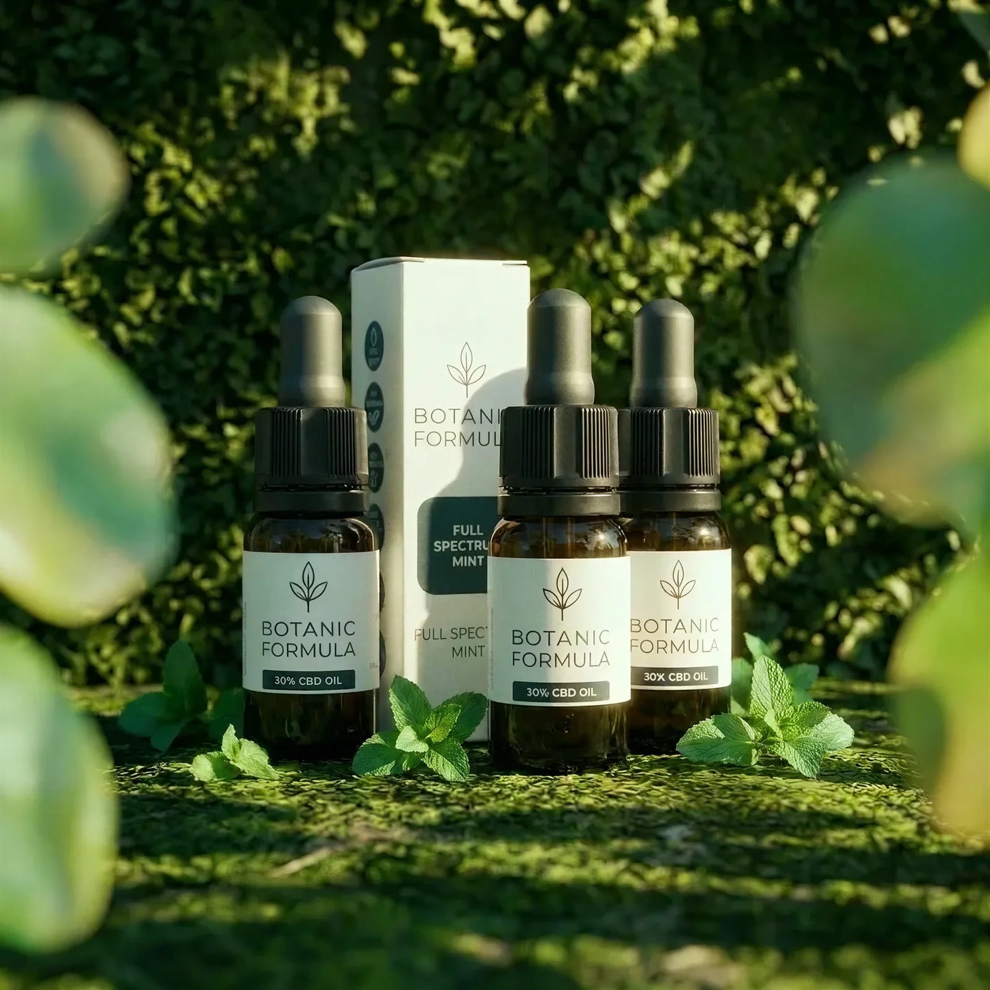 3x BUNDLE - Premium Full Spectrum CBD olie, Mint