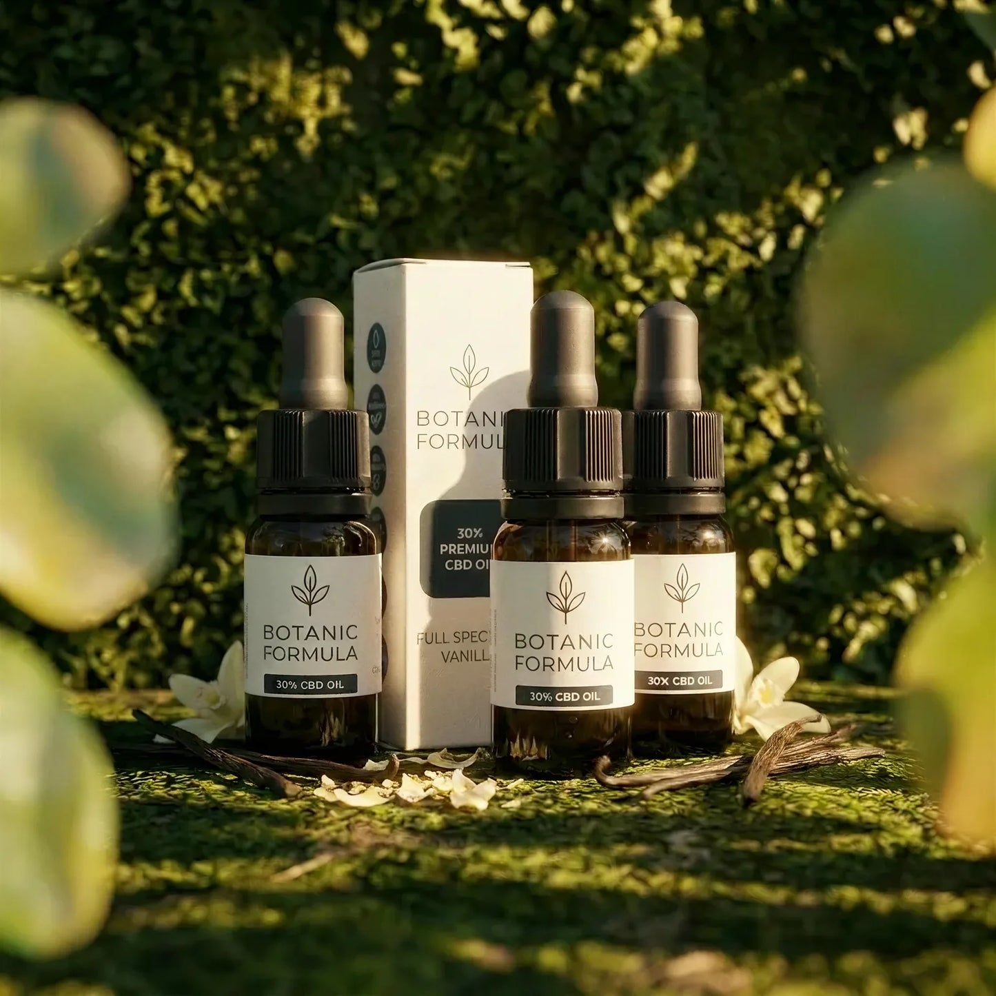 3x BUNDLE - Premium Full Spectrum CBD olie, Vanilje